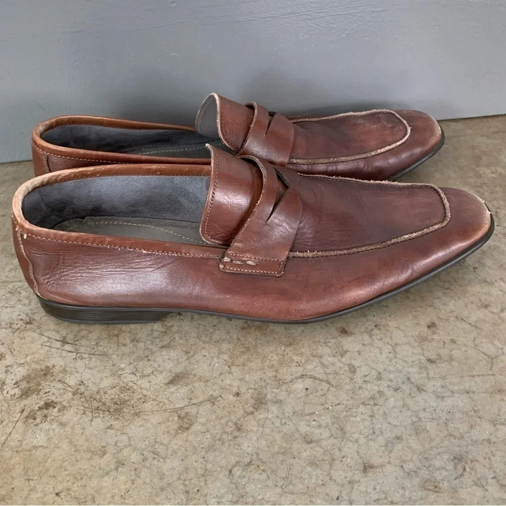 Magnanni Leather Penny Loafers‎ Size 9M